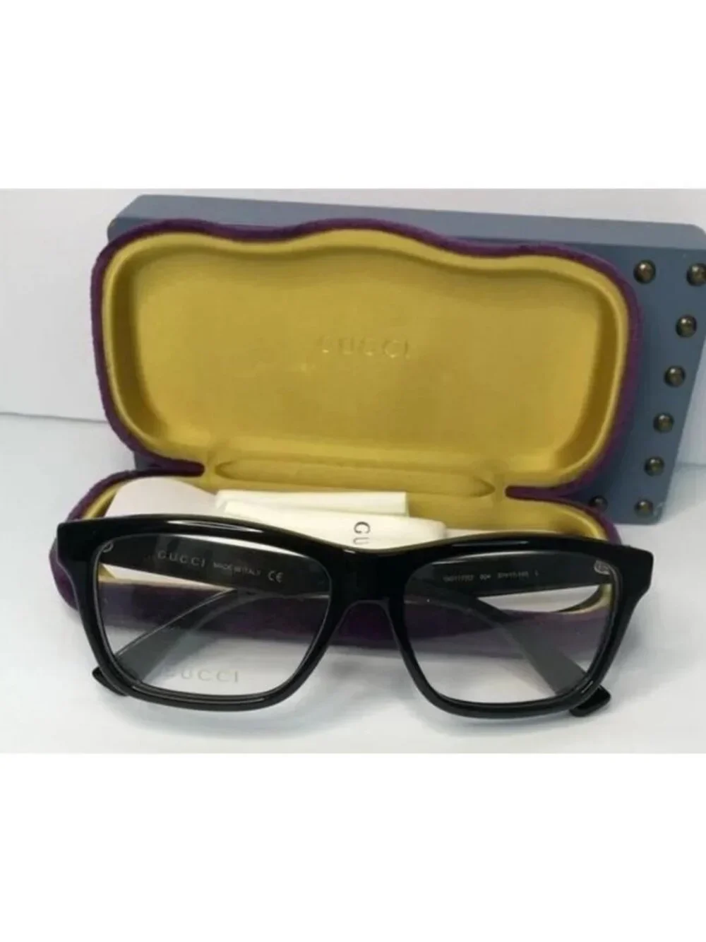 💯 - New Authentic Gucci GG1177O Eyeglasses 004 - Black - Transparent - Picture 8 of 8